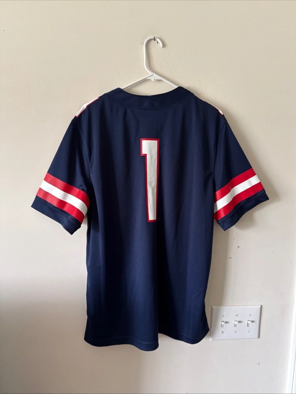 Men's Nike Arizona Wildcats #1 Home NCAA Football Jersey Sz L - Blue RARE